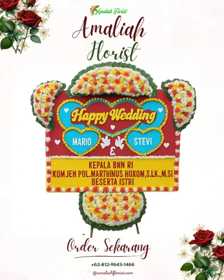 Papan Bunga Pernikahan Mangkung